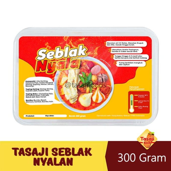 

TASAJI SEBLAK NYALA INSTAN ANEKA TOPING 300GR