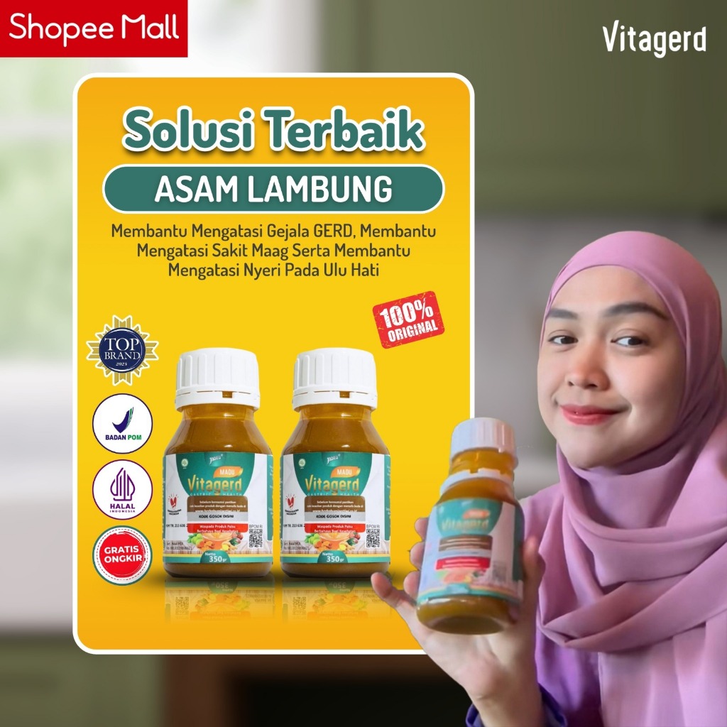 

Vitagerd Madu Herbal Paket 2 Botol Berat Bersih 350 Gram