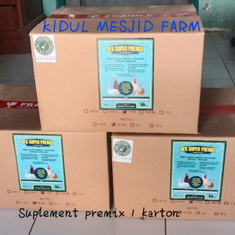 

BFK SUPER PREMIX SPESIAL BREEDING | 1 KARTON ISI 10 PCS /10 KG.. LEBIH MURAH!!! UNTUK KAMBING, DOMBA, SAPI, AYAM, ENTOK, BEBEK