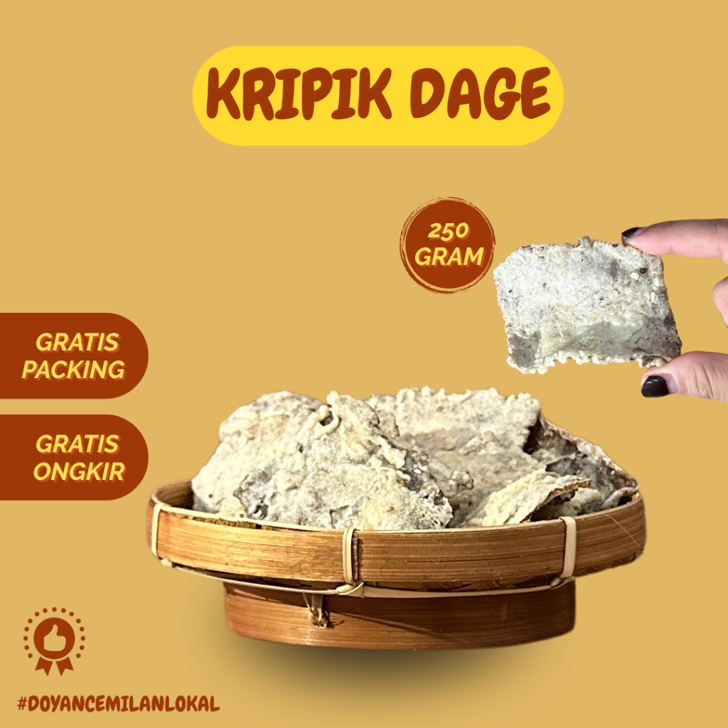 

KRIPIK DAGE / KERIPIK DAGE KHAS PURWOKERTO 250GR