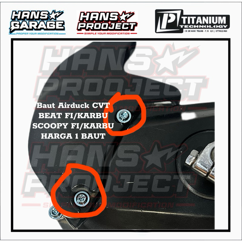 Baut TITANIUM Airduck CVT BEAT FI