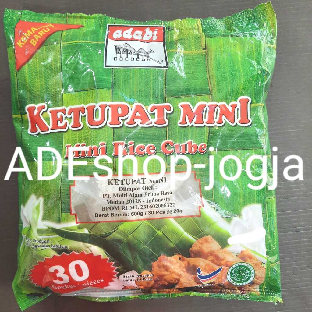 

ketupat mini adabi instan isi 30 rice cube lebaran nasi lontong