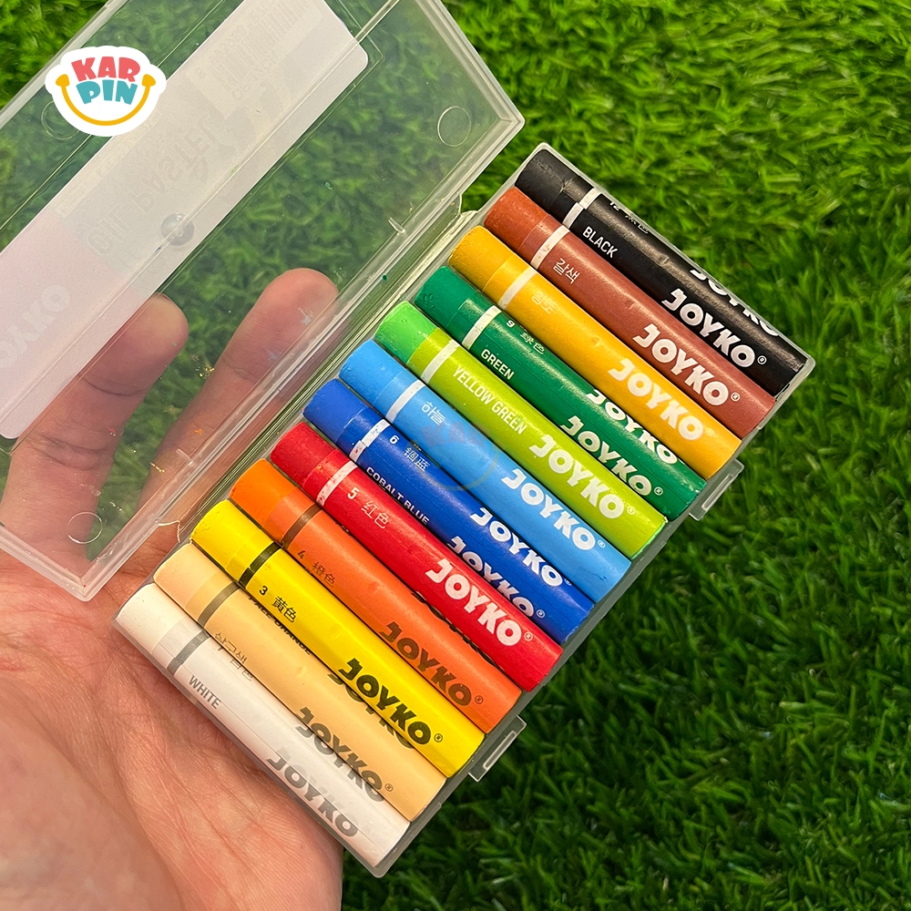 

[Karpin] Krayon Minyak Joyko Oil Pastel 12 Warna Non Toxic Mini Untuk Anak & Sekolah