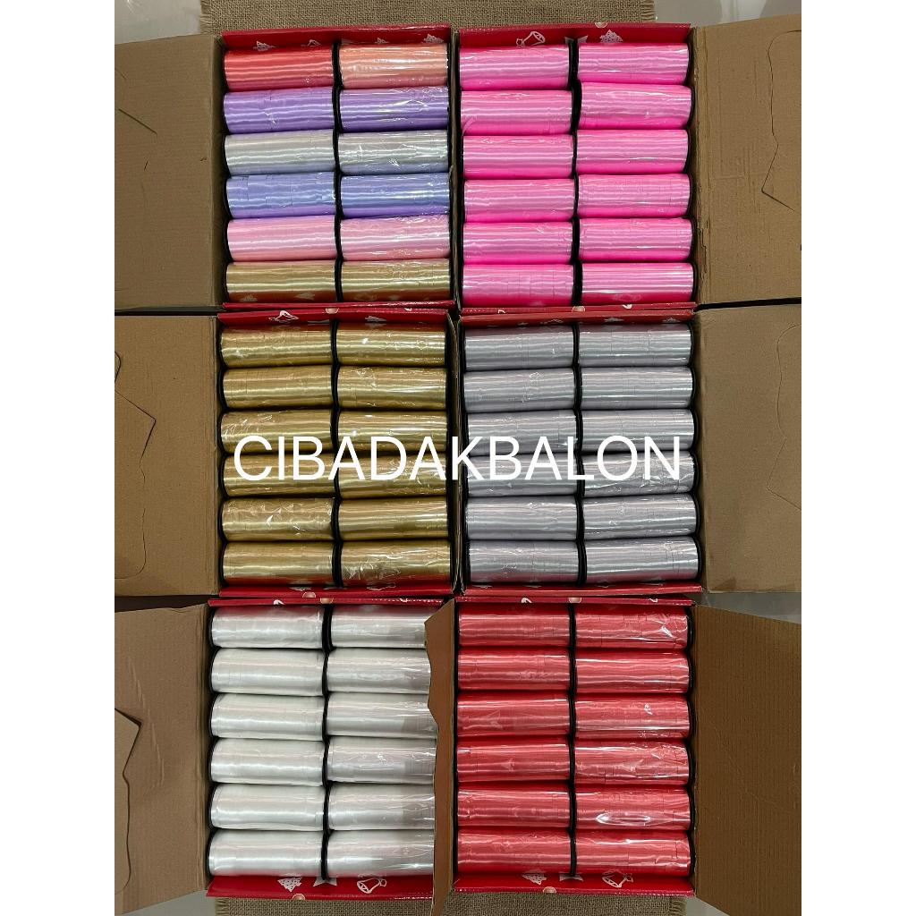 

Pita Balon Roll Metalik 90 Meter Isi 12 Pcs / Metalic Balloon Ribbon / Tali Balon Metalik Warna Warni Untuk Dekorasi