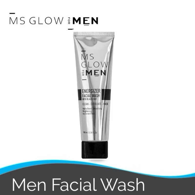 Ms glow for men sabun muka pria/facial wash msglow men original fasial wash face wash man mas glow m