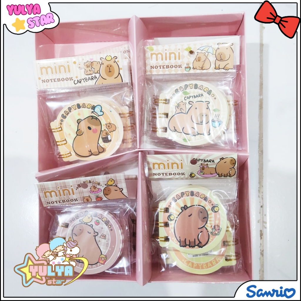 

Mini Notebook Capybara Lucu – Buku Catatan Kecil Spiral Kawaii | Alat Tulis Imut Koleksi Anak