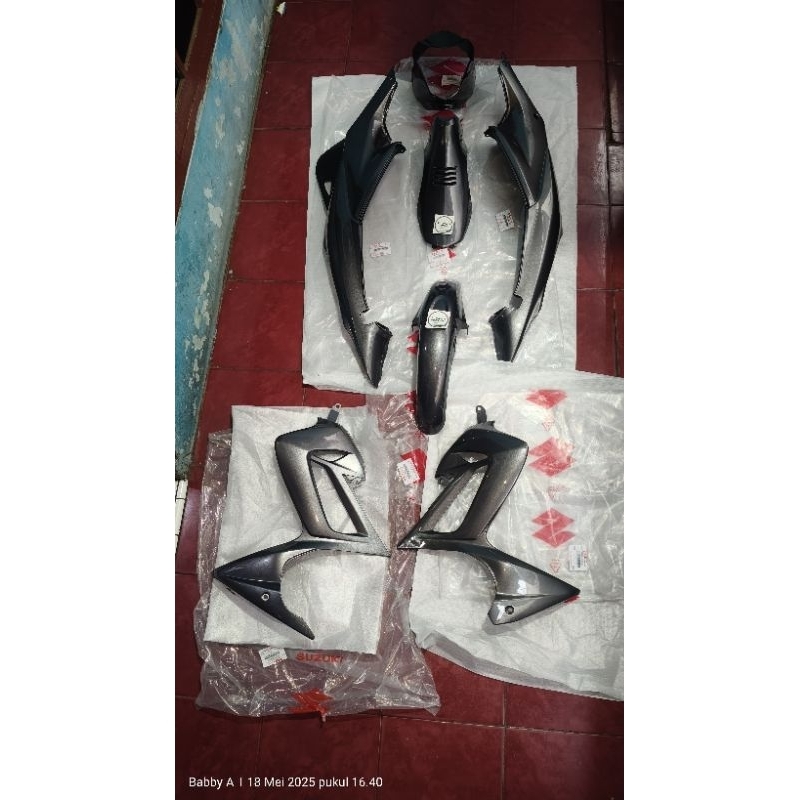 BODY FULL SET SUZUKI SATRIA FU 150 2004-2012 CKD BARONG ABU-ABU ORIGINAL SGP