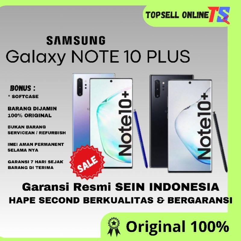 Samsung Galaxy NOTE 10 Plus 256GB & 512GB Second Fullset Original Resmi SEIN