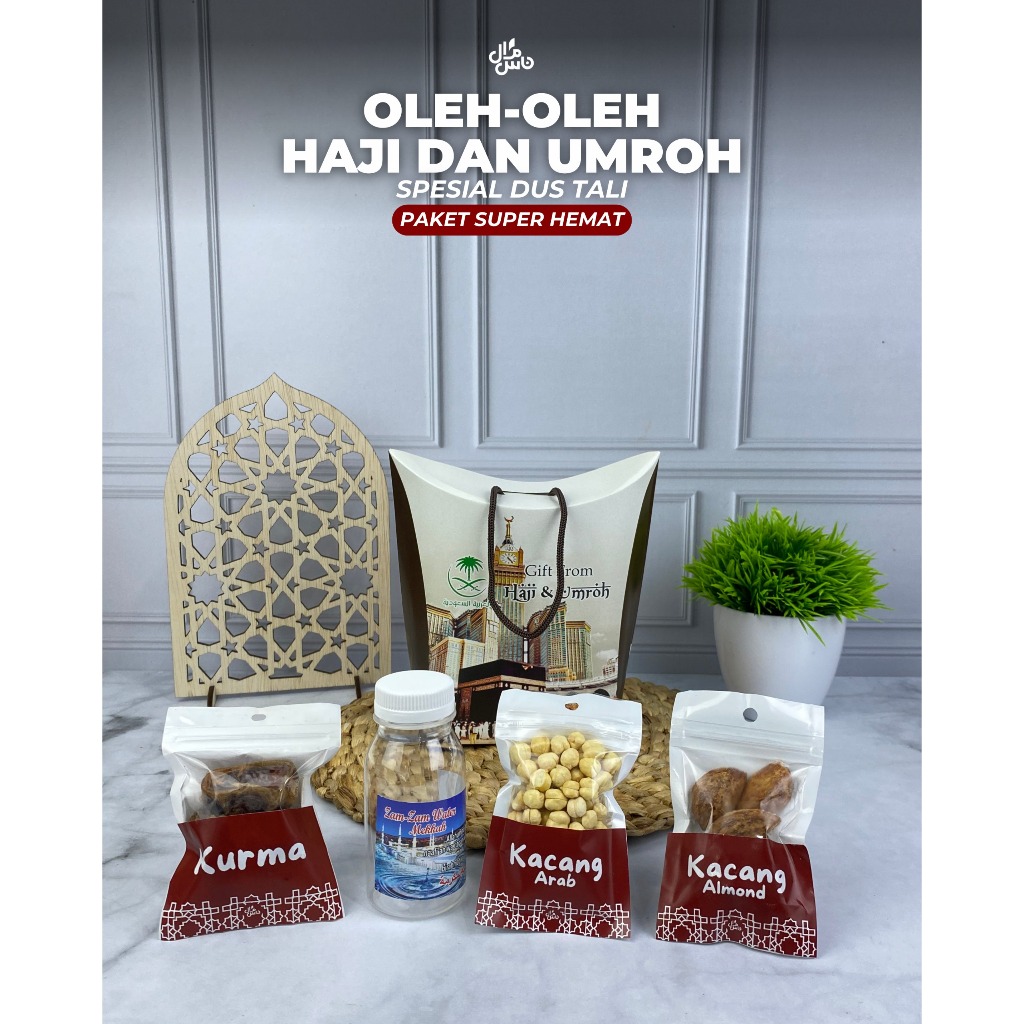 

Paket Ekslusif Hadiah Oleh - Oleh Haji Dan Umroh Kemasan Box Ka'bah Dan Kemasan Dus Tali Simpel