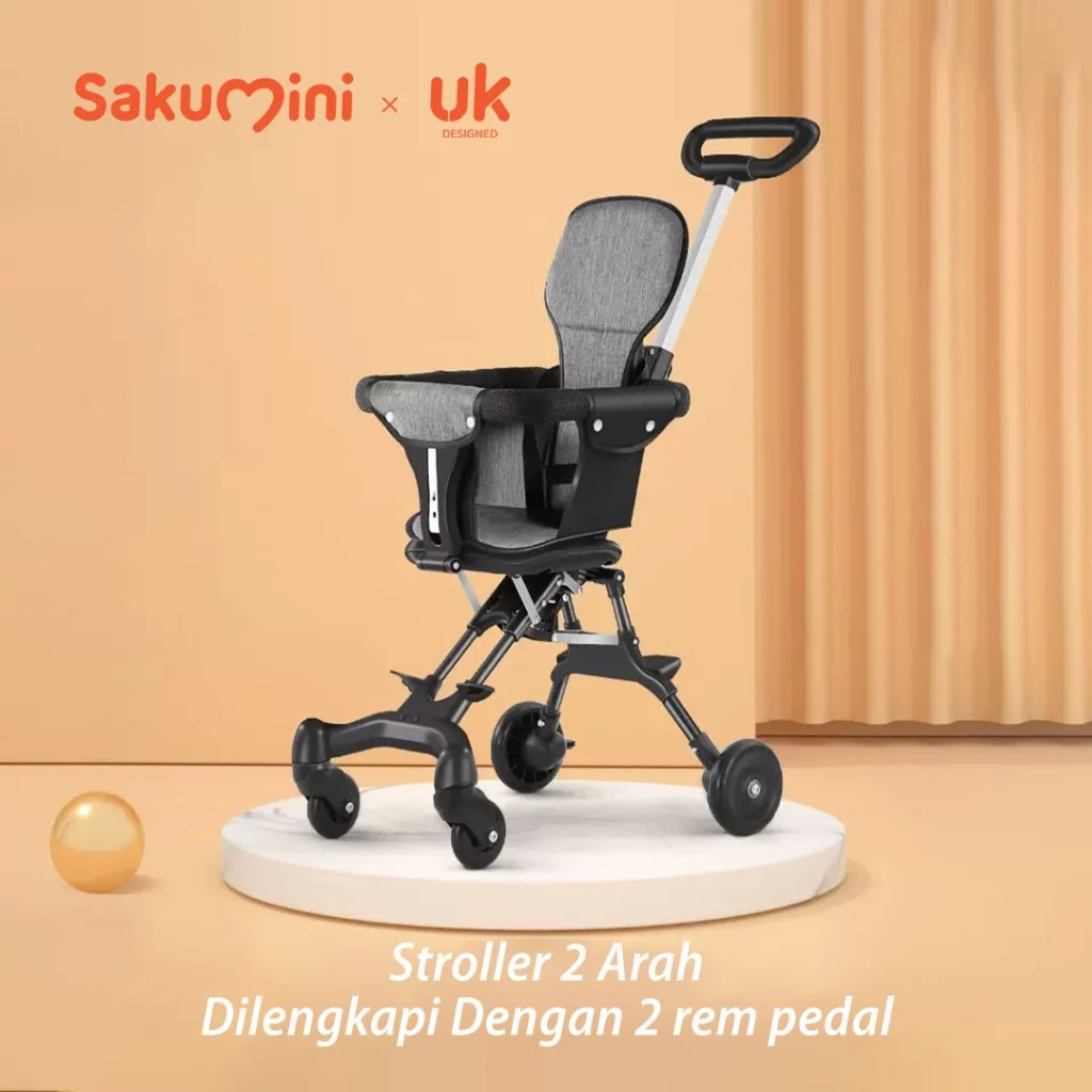 Sakumini Stroller Portable Foldable Kereta Dorong Lipat Anak Bayi Travelling