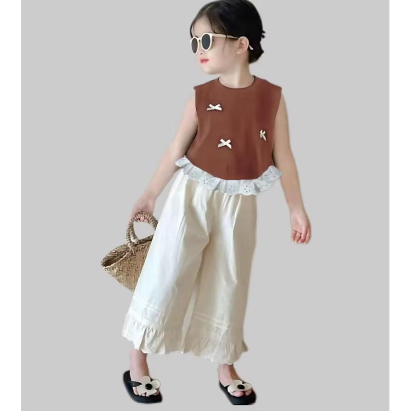 set viral anak model celana kulot renda / setelan anak perempuan 1-5 tahun