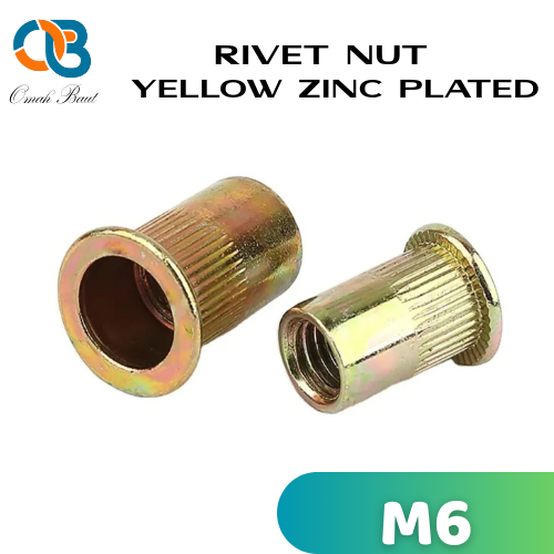 Rivet Nut M6 Yellow / Mur Rivet M6 Kuning / Insert Nut M6 / Sert Nut