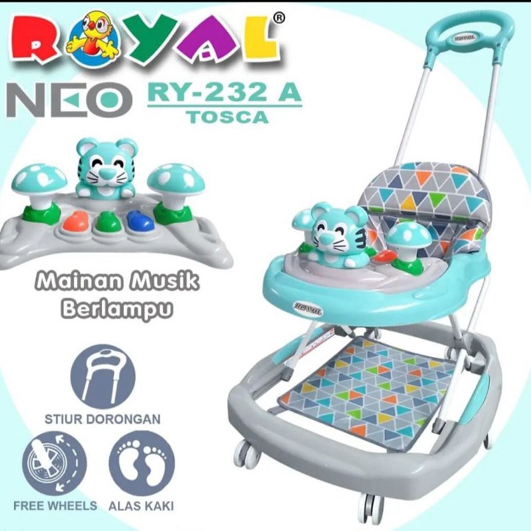 KODE J83I Royal Baby  Baby Walker Ry 232 A Musik Interaktif