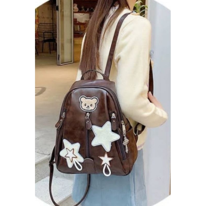 tas ransel wanita bintang timbul