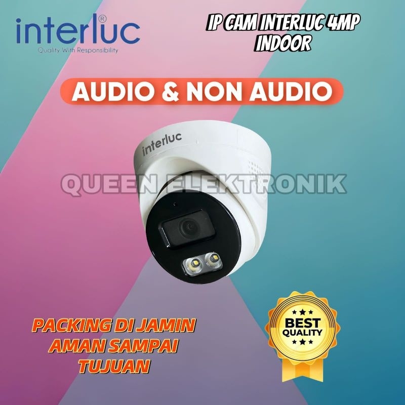 Cctv Indoor Ipcam colorvu full color audio Interluc 4MP - Ip cam cctv 4MP audio - cctv 4MP ipc cam m
