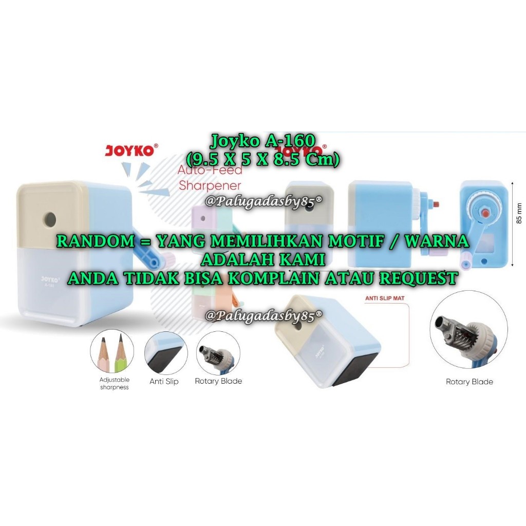 

(1 Biji) GROSIR Rautan Meja JOYKO A-160 Rautan Putar / Rautan Serutan Putar Sharpener Joyko A-160