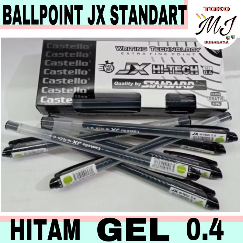 

BALLPOINT JX HITECH STANDARD GEL 0.4 (1 PAK) READY STOCK SURABAYA