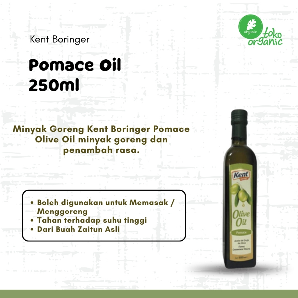 

Kent Boringer Olive Pomace Oil (250ml) | Minyak Goreng dari Zaitun, Pomace Oil untuk Menggoreng dan Memasak, Minyak Goreng Sehat, Pomace Olive Oil