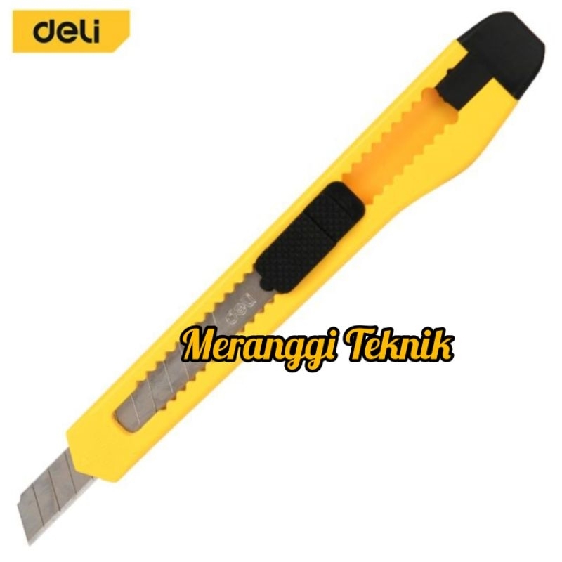 

id4353 Cutter kecil 9 mm Deli SK5 kater silet serbaguna