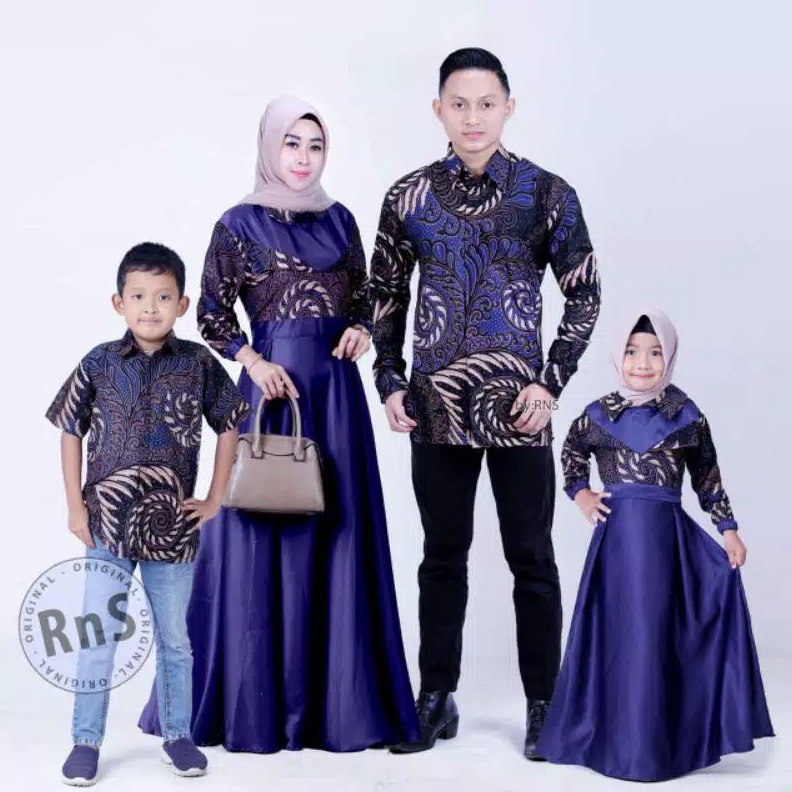 KODE M19N Sarimbit Keluarga 225 Lebaran New Baju Batik Couple keluarga Terbaru Pasangan Ayah Ibu Dan