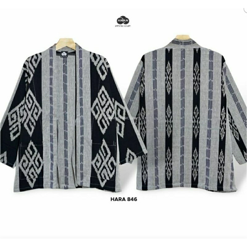 OUTER PRIA ETNIK WARNA ABU ABU