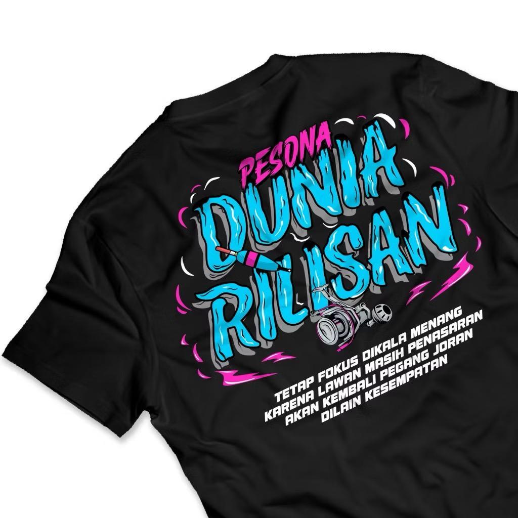 Baju Kaos Mancing Pesona Dunia Rilisan Pancing Fishing pemancing Kaos Distro Tshirt Premium