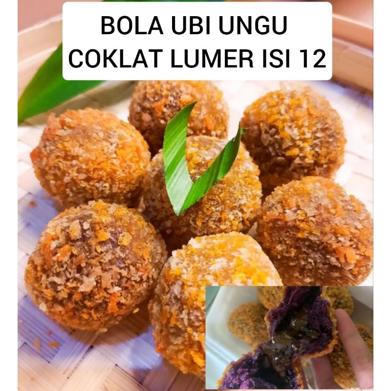 

Bola Ubi Ungu Coklat Lumer Cemilan Sehat Frozen