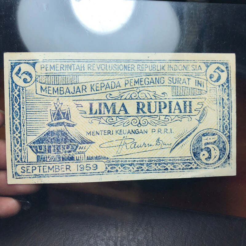 Uang Kuno Seri Orida PRRI 1959 Rp. 5