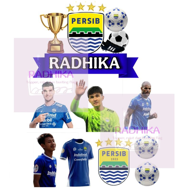 Topper cake kue sepakbola persija persib persebaya arema