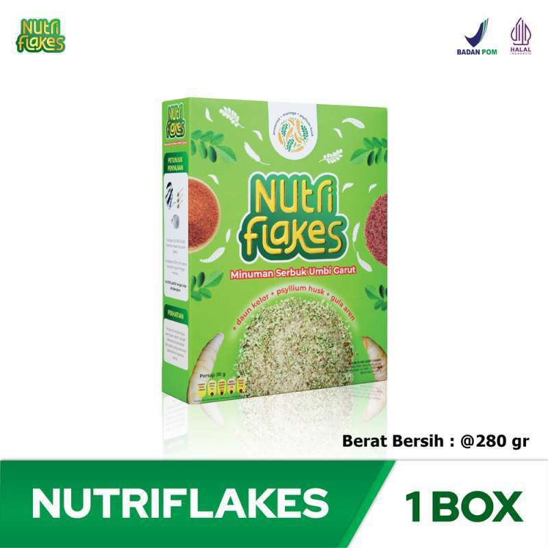 

Nutriflakes Sereal Umbi Garut Untuk Asam lambung Maag Dan Gerd Original 280gram