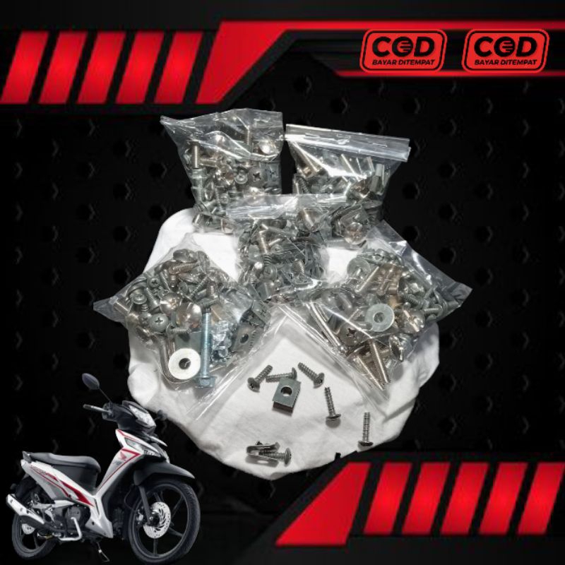COD Baut Full Body Supra x 125 Fi / Baut Fullset body halus body kasar Honda Supra x 125 PGM FI