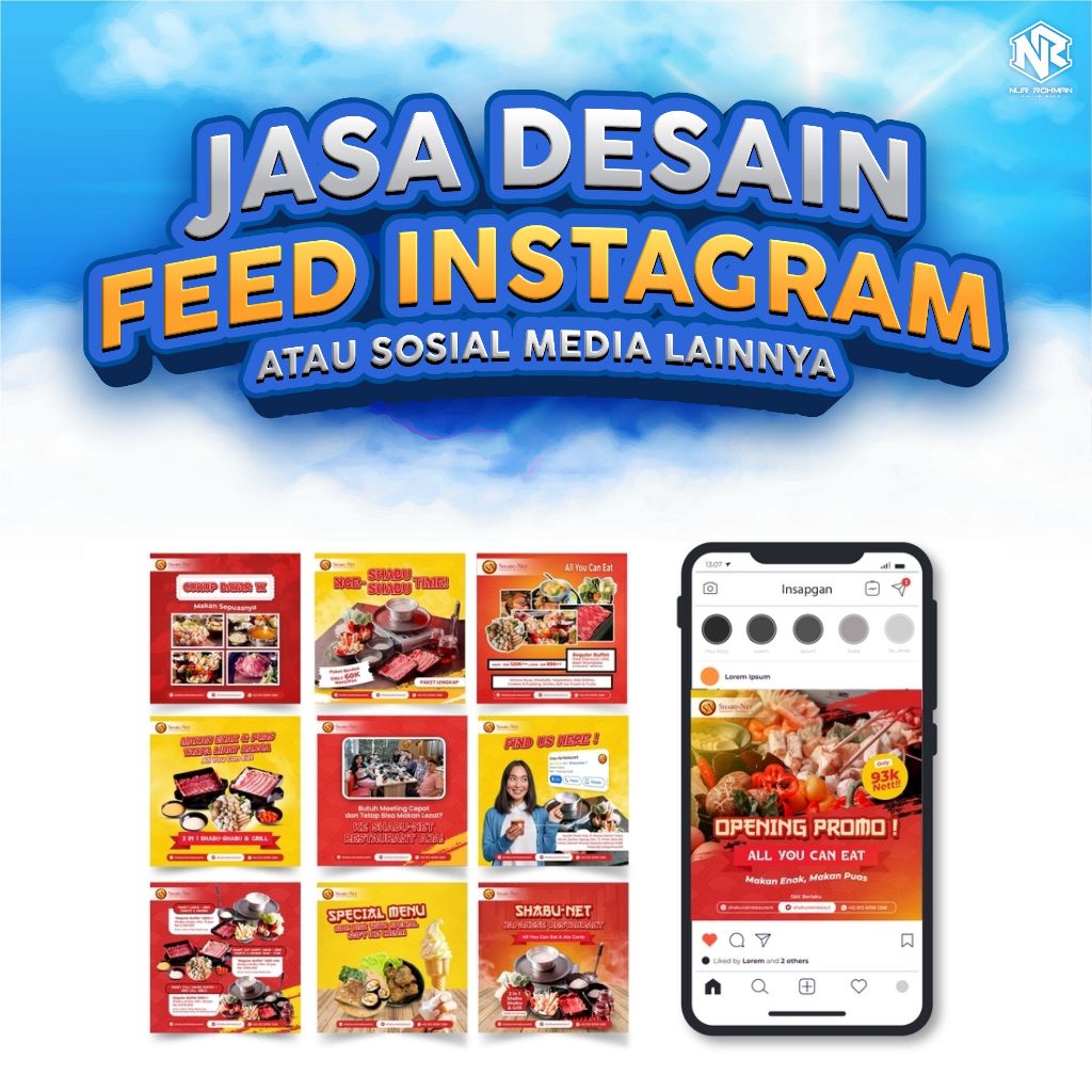 Jasa Desain Grafis Feed Story Instagram Sosial Media Kekinian Modern Termurah