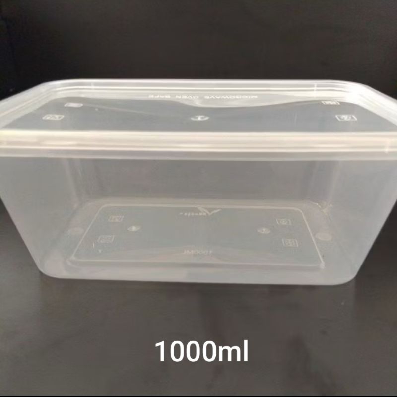 KOTAK MEIJI RECTANGLE 1000ml KOTAK COINTAINER THINWALL KOTAK MAKAN PLASTIK READY STOCK