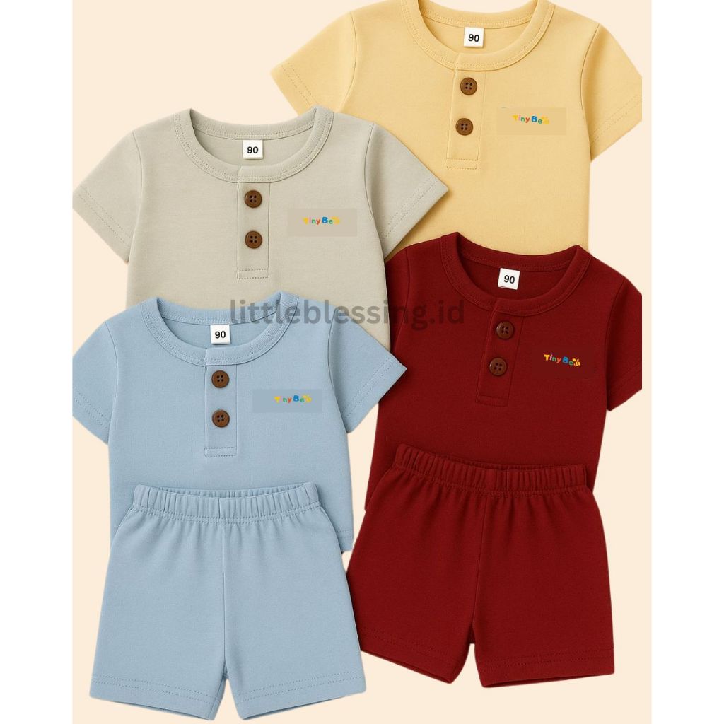 BAJU ANAK| BAJU SANTAI | BAJU TIDUR | SETELAN ANAK UNISEX KIANO SET