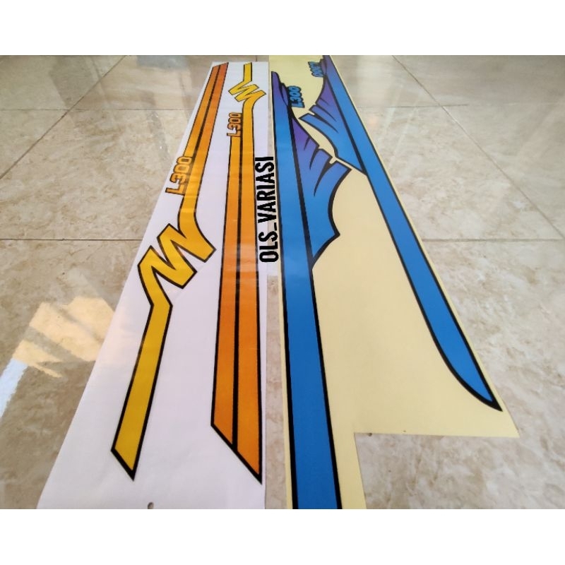Stiker striping l300 pick up / stiker l300 pick up Kuning / stiker l300 pick up biru / stiker Mitsub