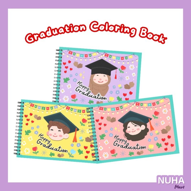 Graduation Coloring Book Kado Wisuda Souvenir Kado graduation Hadiah wisuda graduation gift plakat w