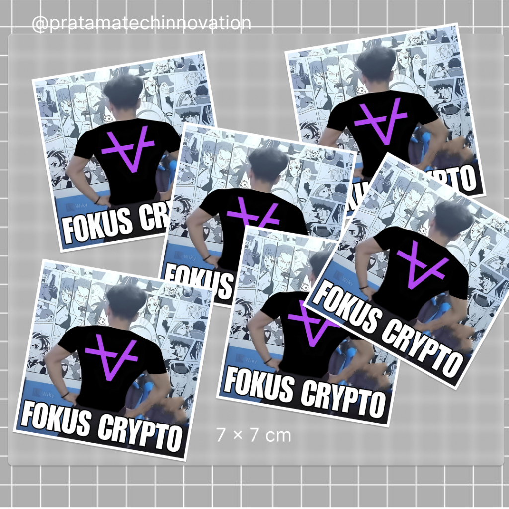 

Stiker Timothy Ronald fokus kripto 7x7 cm – Vinyl Glossy Premium | Tahan Air & Awet