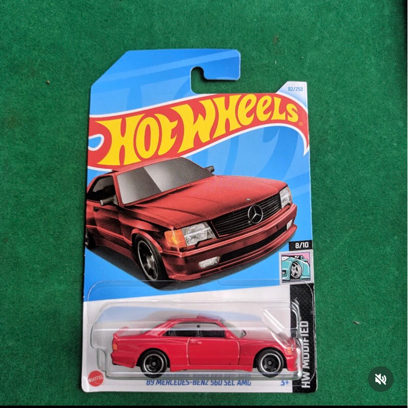 Hotwheels 89 mercedes benz 560 sel amg merah