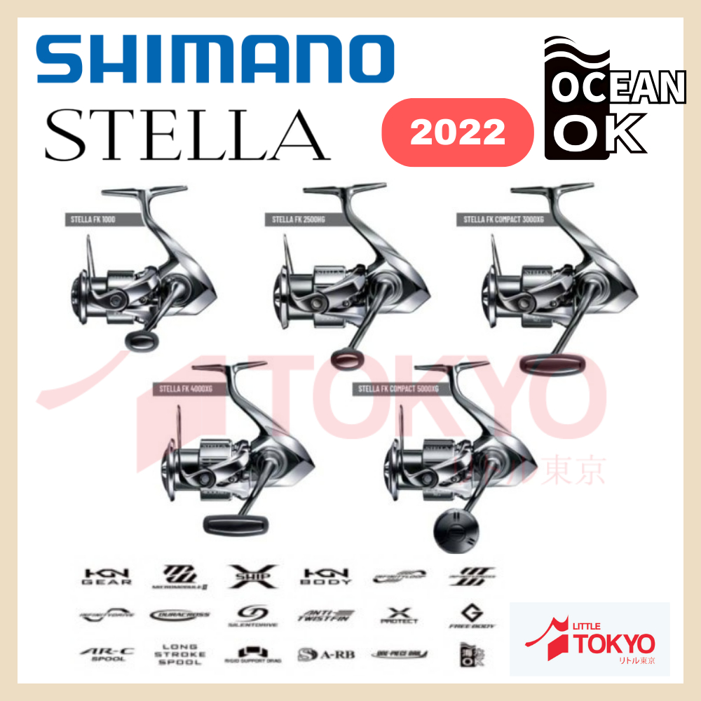 Reel Shimano STELLA (2022) 3000MHG 4000XG C5000XG Spinning Original Japan
