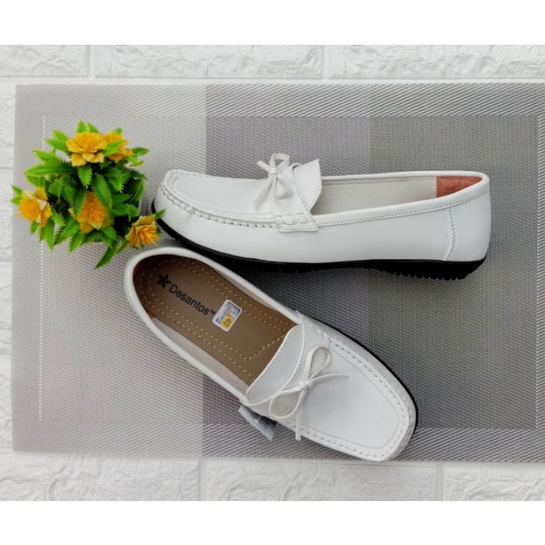 KODE N82X SEPATU KERJA FLAT PANTOFEL RAMPEL PITA ASLI CANTIK DESANTOS ORIGINAL 37  41  B2