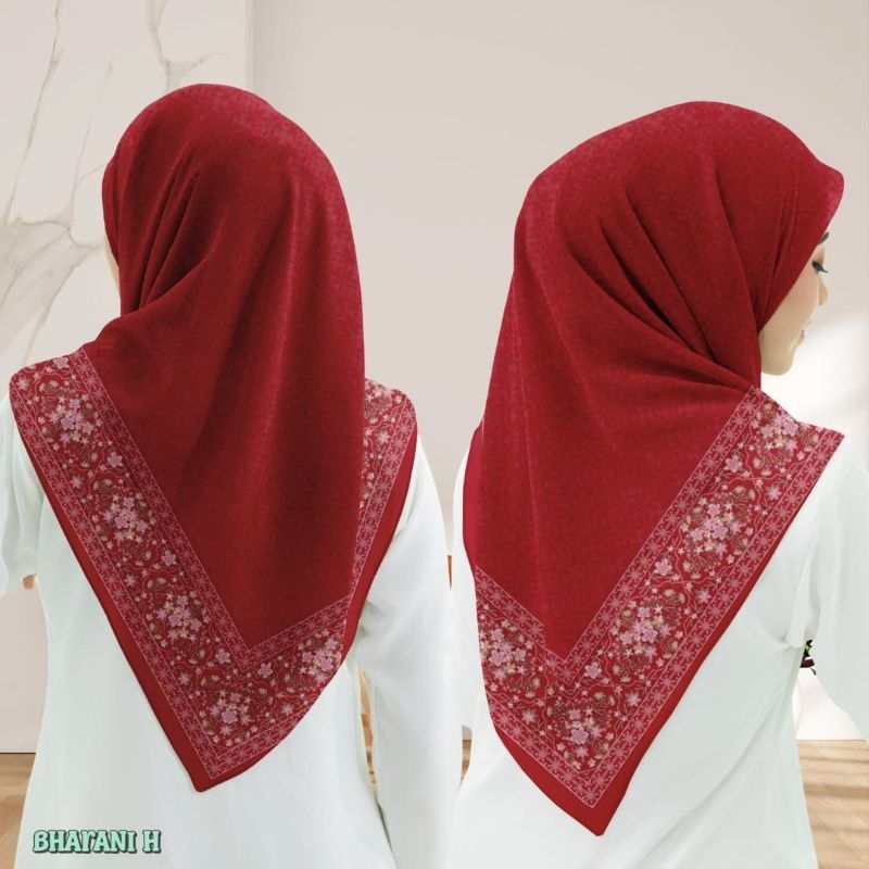 KRUDUNG SEGI EMPAT MOTIF TERBARU/HIJAB VOAL SUBLIME/JILBAB MOTIF BUNGA SIMPEL/MOTIF CANTIK