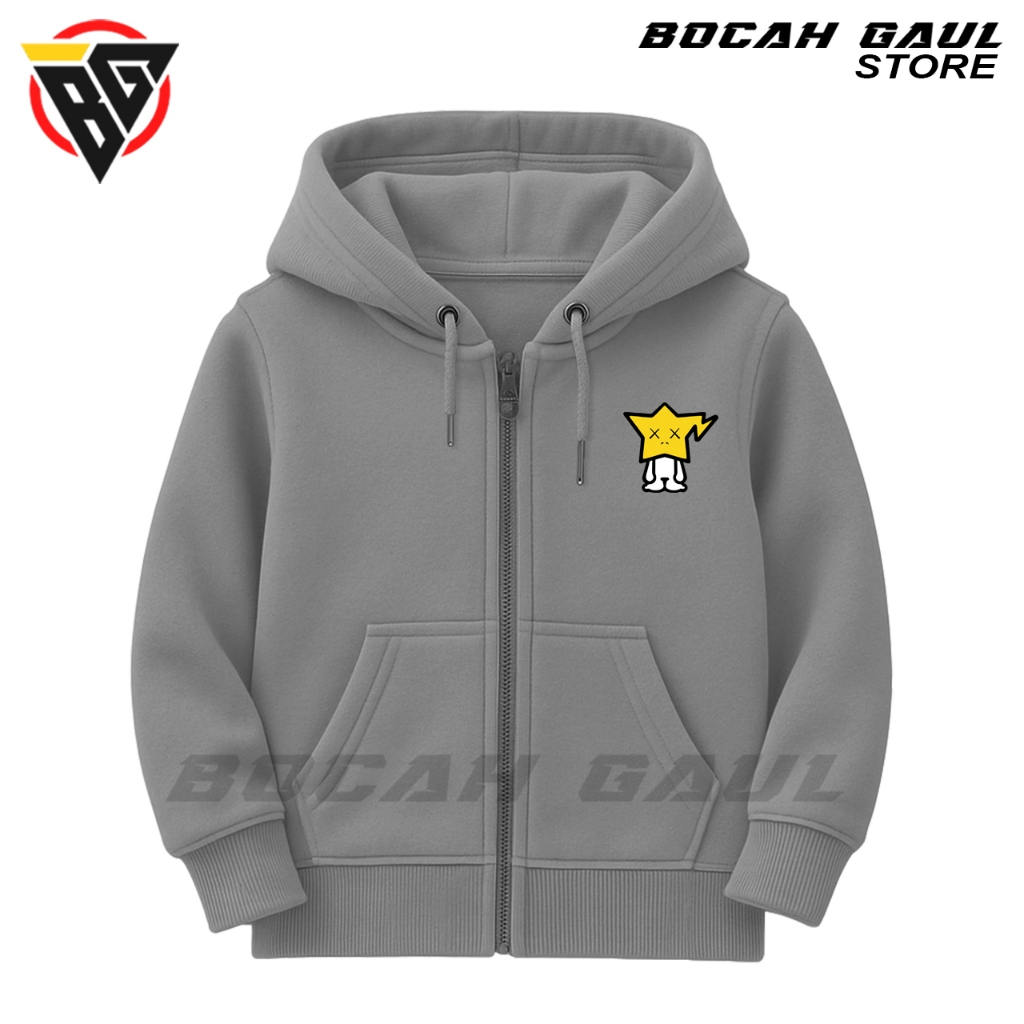 Jaket Sweater Hoodie Anak Laki-laki Perempuan 4-13 Tahun Karakter BAPEX Bahan Fleece Tebal Premium