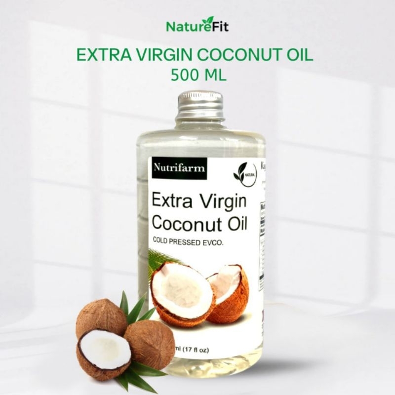 

Extra Virgin Coconut Oil Nutrifarm 500ml - Minyak Kelapa Murni Asli