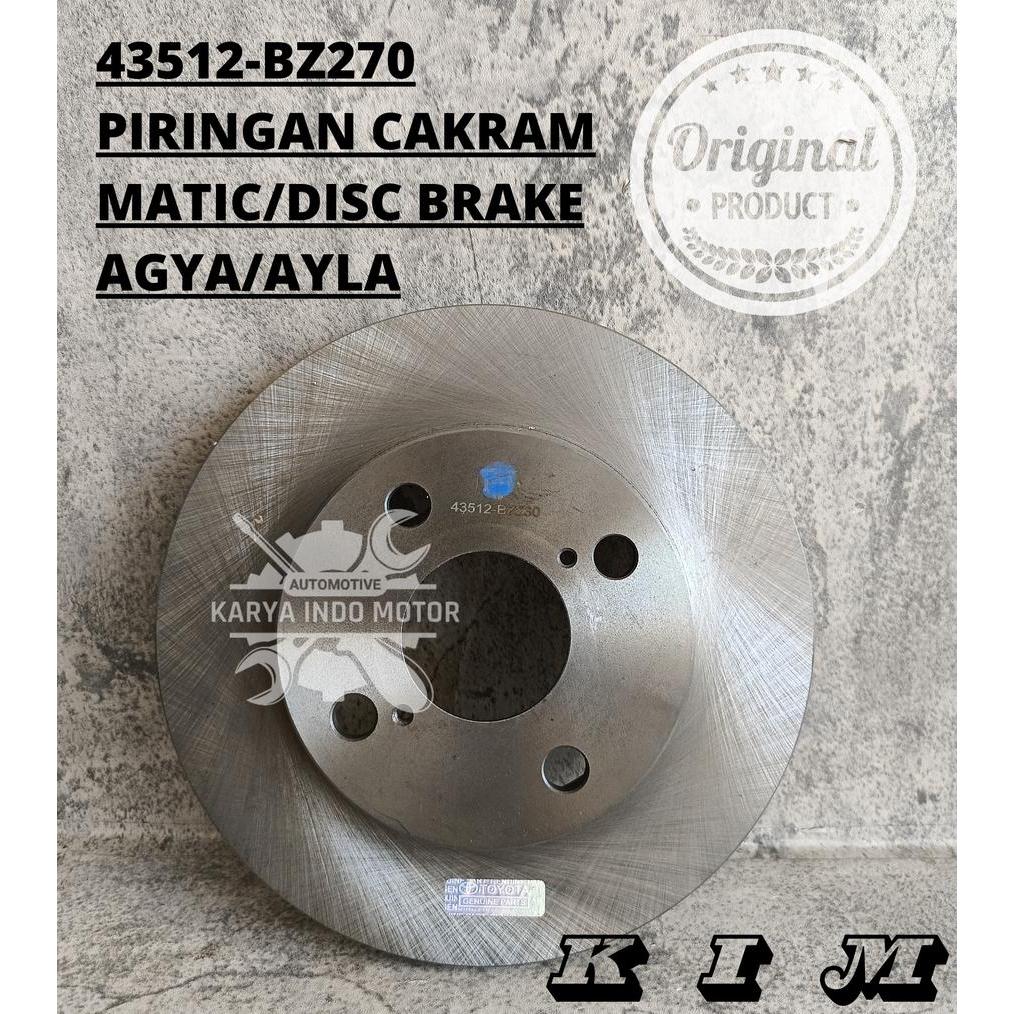 BRAKE DISC FRONT PIRINGAN REM DEPAN TOYOTA AGYA AYLA MATIC 43512-BZ270