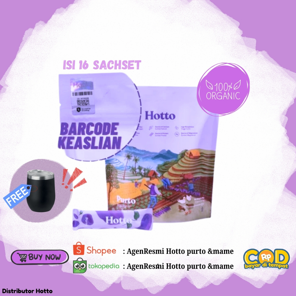 

HOTTO PURTO 1 POUNCH ISI 16 SACHET | HARGA AGEN RESMI 295.000 100% ORIGINAL