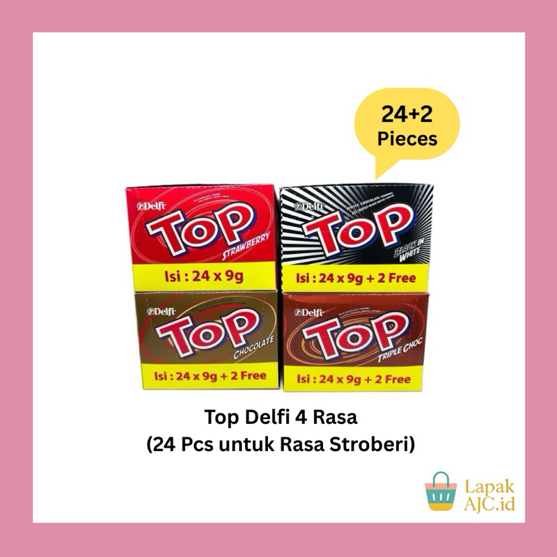

Top Delfi Rasa Stroberi, Black n White, Chocolate, Triple Chocolate Cemilan Jajanan Crunchy