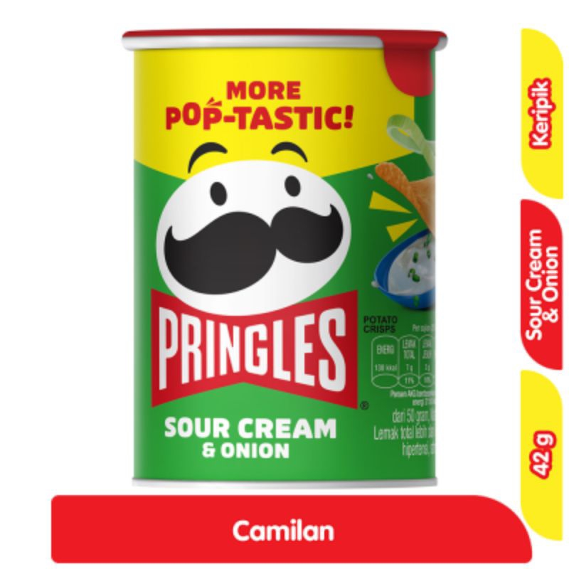 

Pringles Keripik kentang Sour Cream & Union Pack 42 gr