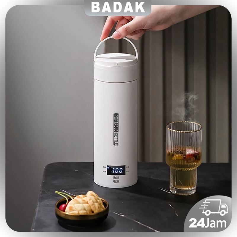 Pemanas Air Listrik Mobil Electric Portable Dengan Pemanas Portable 500 ml Thermos Kettle