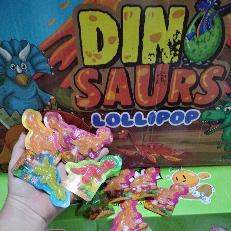 

Dino Saurs Lollopop/Permen Lunak Paket 10 pcs