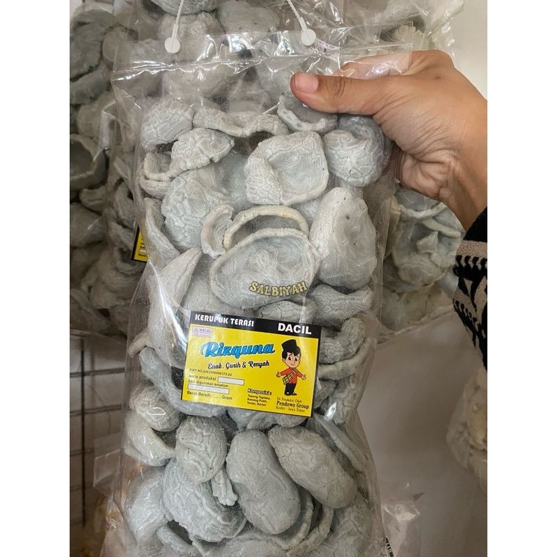 

krupuk goreng pasir rasa terasi berat 115 gram